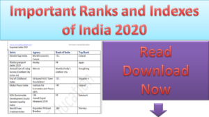 Important Ranking of India 2020 – Anunad Education
